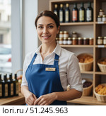 Profession: Grocery Store Clerk. AI Generated. Стоковое AI-изображение, AI-художник Андрей Аркуша / Фотобанк Лори
