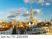 Town Hall and City Center. Brussels, Belgium. Стоковое фото, фотограф Максим Забаровский / Фотобанк Лори