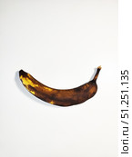 Photo of Overripe Banana on White Background. Стоковое фото, фотограф Константин Никитеев / Фотобанк Лори