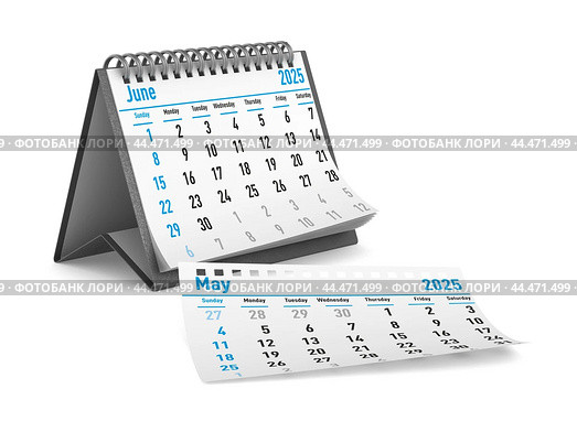 2025 year. Calendar for June. Isolated 3D illustration. Стоковая иллюстрация, иллюстратор Ильин Сергей / Фотобанк Лори