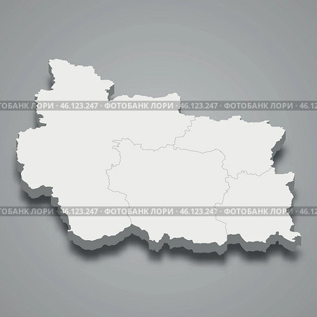 3d isometric map of Gabrovo is a province of Bulgaria. Стоковая иллюстрация, иллюстратор Максим Гребешков / Фотобанк Лори