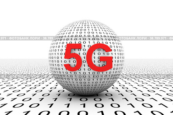 5G conceptual sphere binary code 3d illustration. Стоковая иллюстрация, иллюстратор Максим Иванов / Фотобанк Лори