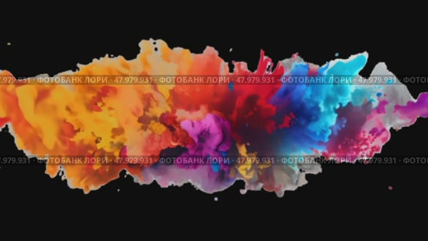 A powerful explosion of colors, isolated on a transparent background. Стоковое AI-видео, аниматор Михаил Строгалев / Фотобанк Лори