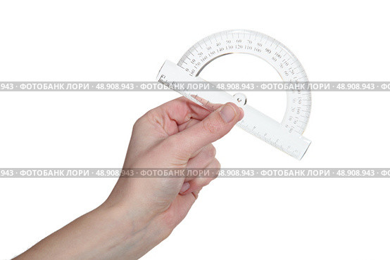A protractor. Стоковое фото, агентство Ingram Publishing / Фотобанк Лори