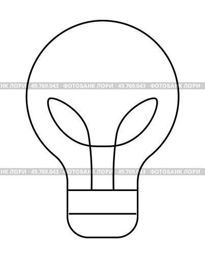 A simple line art light bulb with two sprouting leaves inside, representing eco-friendly ideas and sustainability. Ideal for environmental themes, green energy, innovation, nature conservation. Light Bulb with Sprouting Leaves for Eco-Friendly Ideas and Sustainability Concepts. Стоковая иллюстрация, агентство Ingram Publishing / Фотобанк Лори