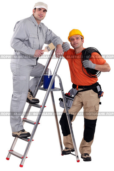 A team of tradesmen. Стоковое фото, агентство Ingram Publishing / Фотобанк Лори