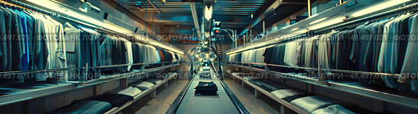 A train compartment completely filled with a large amount of luggage, varying in sizes and shapes. Стоковое AI-изображение, AI-художник Данила Большаков / Фотобанк Лори