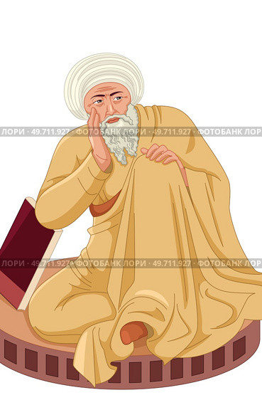 A vector illustration of Averroes Muslim Philosopher . Стоковая иллюстрация, агентство Ingram Publishing / Фотобанк Лори