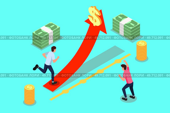 A vector illustration of Inflation Economy Business Finance Concept . Стоковая иллюстрация, агентство Ingram Publishing / Фотобанк Лори