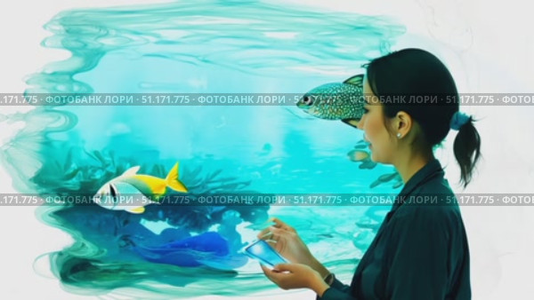 A woman practices mindfulness techniques while reflecting and relaxing during her afternoon routine. Стоковое AI-видео, аниматор Данила Большаков / Фотобанк Лори