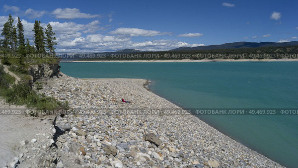 Abraham Lake, David Thompson Highway, Clearwater County, Alberta, Canada. Стоковое фото, агентство Ingram Publishing / Фотобанк Лори