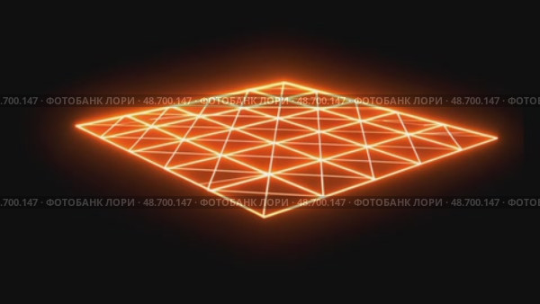 Abstract 3D grid pattern with glowing red lines on black background. Стоковое AI-видео, аниматор KATERINA AI / Фотобанк Лори