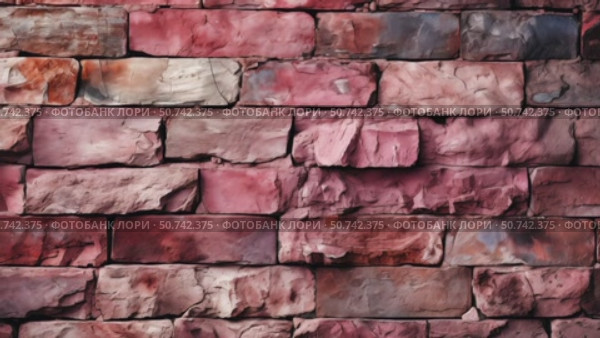 Abstract background from an old weathered brick wall texture in red and pink colors. Grunge concrete surface for graphic design footage. Стоковое AI-видео, аниматор Анжелика Самсонова / Фотобанк Лори