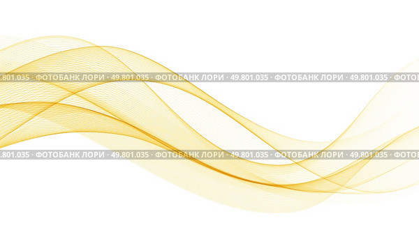Abstract Background, Transparent Waved Lines. Soft Orange Monochrome Smoke Wave BG. Colorful Gradient Flowing Wavy Lines. Vector illustration.. Abstract vector background, transparent waved lines for brochure, website, flyer design. Color smoke wave. Стоковая иллюстрация, агентство Ingram Publishing / Фотобанк Лори