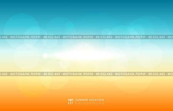 Abstract blurred sky sunlight summer with nature and bokeh sun flare light background. Vector illustration. Стоковая иллюстрация, агентство Ingram Publishing / Фотобанк Лори