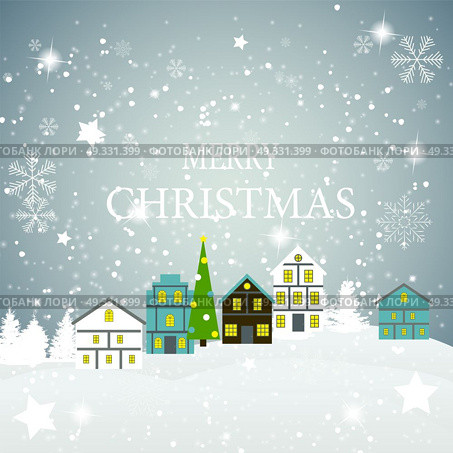 Abstract Christmas and New Year with Fabulous Houses Background. Vector Illustration. EPS10. Abstract Christmas and New Year with Fabulous Houses Background. Стоковая иллюстрация, агентство Ingram Publishing / Фотобанк Лори