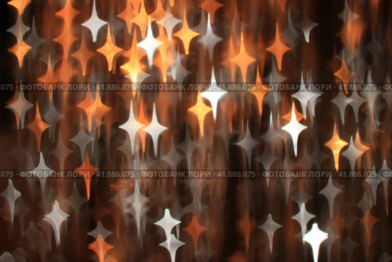 Abstract fuzzy dark background with golden and silver glowing stars. Стоковое фото, фотограф Светлана Ильева (Иванова) / Фотобанк Лори