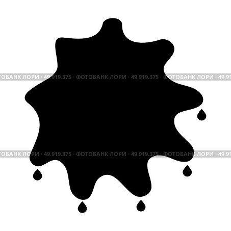 Abstract ink blot black icon . Стоковая иллюстрация, агентство Ingram Publishing / Фотобанк Лори