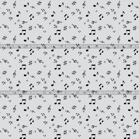 Abstract music seamless pattern background vector illustration for your design. EPS10. Abstract music seamless pattern background vector illustration f. Стоковая иллюстрация, агентство Ingram Publishing / Фотобанк Лори
