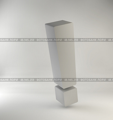 Abstract picture of huge exclamation mark. Стоковое фото, агентство Ingram Publishing / Фотобанк Лори