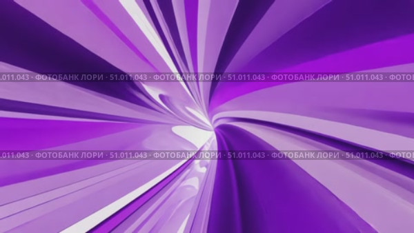 Abstract purple background. Flying through funnel of curved lines. Fast dynamic smooth movement. Violet shades of mirror stripes. Стоковое AI-видео, аниматор Ирина / Фотобанк Лори