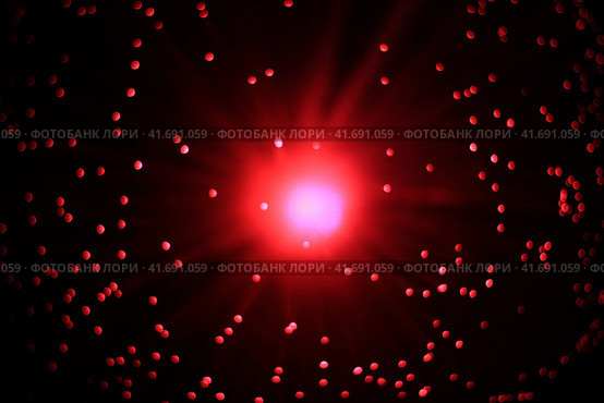 Abstract red flash on a black background and glowing particles. Стоковое фото, фотограф Светлана Ильева (Иванова) / Фотобанк Лори