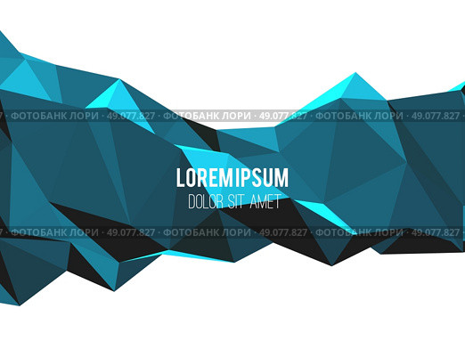 Abstract vector template design with colorful geometric triangular background for brochure, web sites,  leaflet, flyer. Low poly banner. Стоковая иллюстрация, агентство Ingram Publishing / Фотобанк Лори