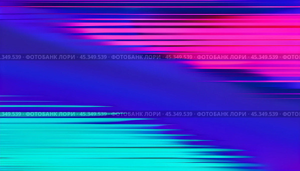 Абстрактный неоновый фон с эффектом глитча. Стоковое AI-изображение, AI-художник Ирина Першина / Фотобанк Лори
