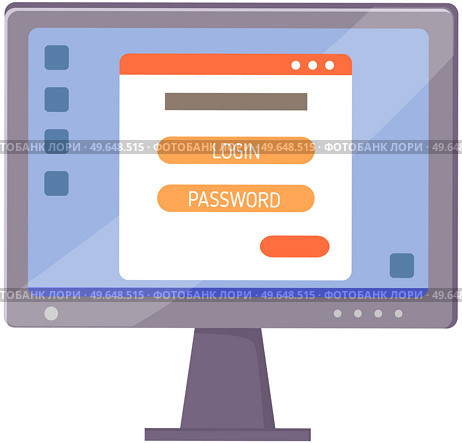 Access management authorize software authentication login form password system security window. Sign in to account, user authorization, login authentication page concept. Username, password fields. Access management authorize software authentication login form password system security window. Стоковая иллюстрация, агентство Ingram Publishing / Фотобанк Лори