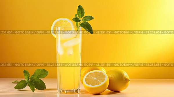 ade vitamin lemon yellow ai generated. Стоковое AI-изображение, AI-художник Vectorwin / Фотобанк Лори