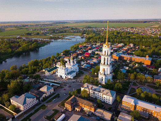 Aerial view of Shuya. Стоковое фото, фотограф Яков Филимонов / Фотобанк Лори