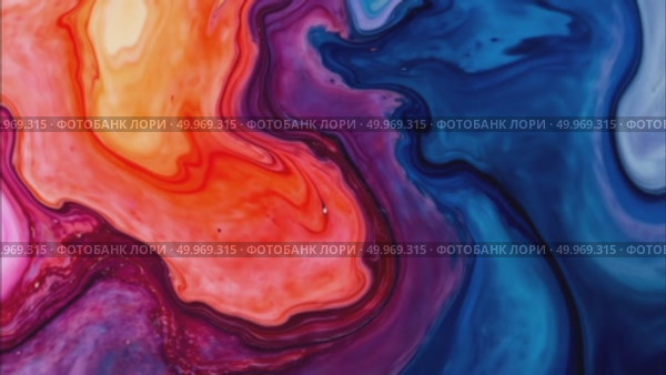 AI Generative Abstract acrylic paint Colored Wavy Background, Futuristic Animation stains. Стоковое AI-видео, аниматор Spirit River / Фотобанк Лори