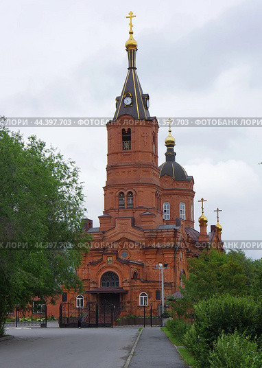 Александро-Невский собор, Курган, улица Володарского, 42 (2024 год). Стоковое фото, фотограф Алексей Иванов / Фотобанк Лори