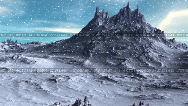 Alien Planet. Mountain. Animation. Panorama. 4K. Стоковая анимация, аниматор Parmenov Pavel / Фотобанк Лори