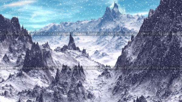 Alien Planet. Mountain. Animation. Panorama. 4K. Стоковая анимация, аниматор Parmenov Pavel / Фотобанк Лори