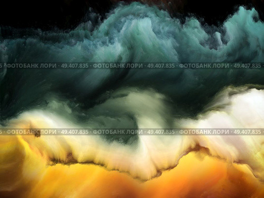 Alien Worlds series. Abstract design made of surreal colors and digital landscape painting on the subject of science fiction, dreams, forces of nature and imagination. Стоковое фото, агентство Ingram Publishing / Фотобанк Лори