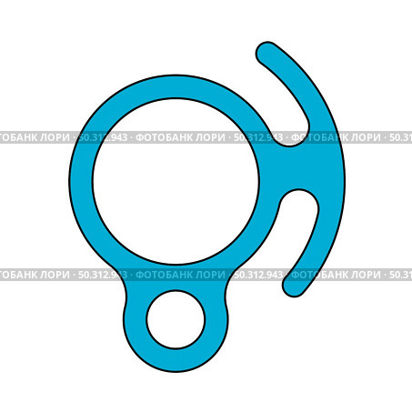 Alpinist Descender Icon. Editable Outline With Color Fill Design. Vector Illustration. Стоковая иллюстрация, агентство Ingram Publishing / Фотобанк Лори