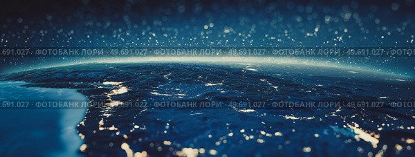 America, Cordillera from space. Elements of this image furnished by NASA. 3d rendering. America, Cordillera from space. Стоковое фото, агентство Ingram Publishing / Фотобанк Лори