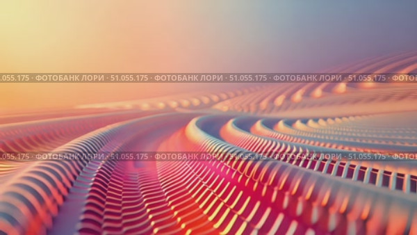 An abstract computer-generated image featuring dynamic wavy lines moving across the screen in a mesmerizing pattern. Стоковое AI-видео, аниматор Данила Большаков / Фотобанк Лори