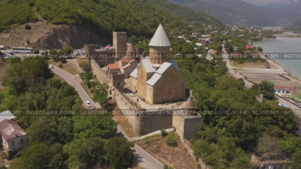 Ananuri Fortress Complex in Georgia (2022 год). Стоковое видео, видеограф Михаил Коханчиков / Фотобанк Лори