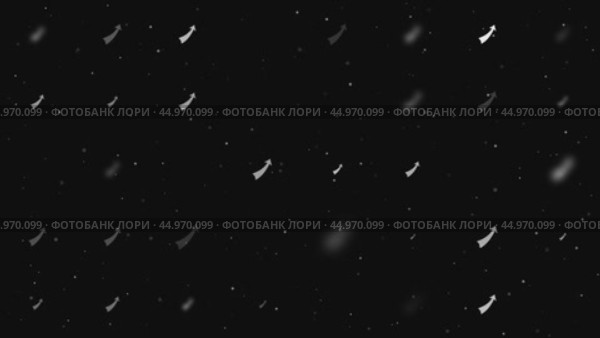 Анимация шаблона, состоящая из равномерно расположенных стрелок разного размера и непрозрачности. Анимация прозрачности и размера. Бесшовная закольцованная анимация в формате 4k на черном фоне со звездами. Стоковое видео, видеограф Карпенко Алексей / Фотобанк Лори