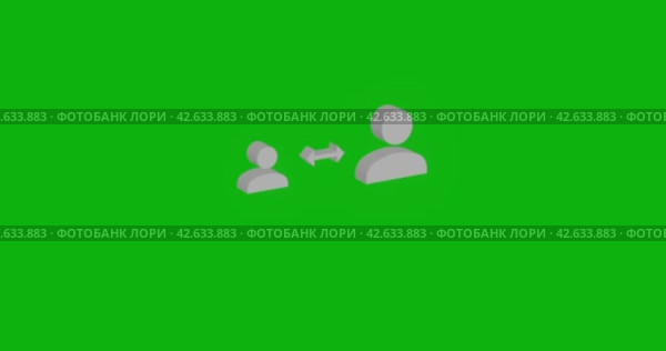 Анимация вращения белого символа социальной дистанции с тенью. Простое и сложное вращение. Плавная закольцованная анимация в формате 4k на зеленом фоне в цветовой гамме. Стоковая анимация, аниматор Карпенко Алексей / Фотобанк Лори