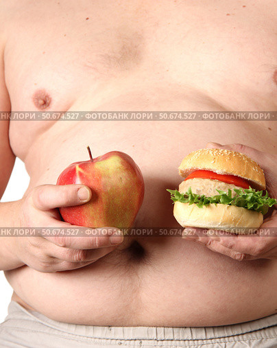 Apple and burger. Стоковое фото, фотограф Николай Григорьев / Фотобанк Лори