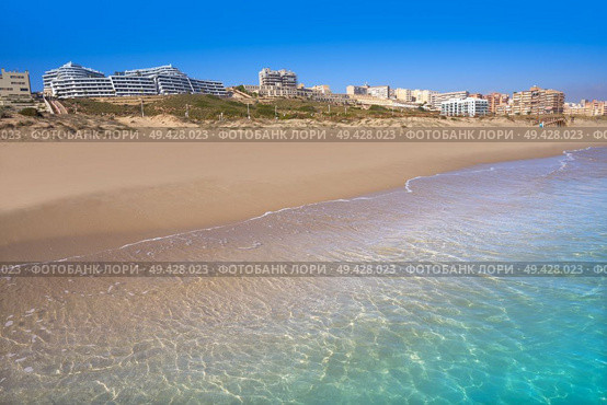 Arenals del Sol Beach in Elche Elx of Alicante in Costa Blanca at Spain. Стоковое фото, агентство Ingram Publishing / Фотобанк Лори