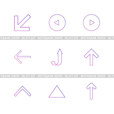 arrows , directions , pointer , arrow , user interface , pointer , up , down , left , right , play ,pause , forword , rewind , icon, vector, design,  flat,  collection, style, creative,  icons. Стоковая иллюстрация, агентство Ingram Publishing / Фотобанк Лори