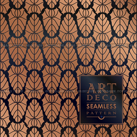 Art Deco vintage wallpaper pattern can be used for invitation, congratulation. Стоковая иллюстрация, агентство Ingram Publishing / Фотобанк Лори
