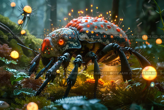 Arthropod antient fantasy image. Generate Ai. Стоковое AI-изображение, AI-художник Иван Рябоконь / Фотобанк Лори