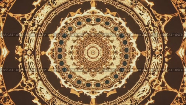 Artwork features a detailed golden mandala, highlighting exquisite craftsmanship and artistic skill. Стоковое AI-видео, аниматор Данила Большаков / Фотобанк Лори