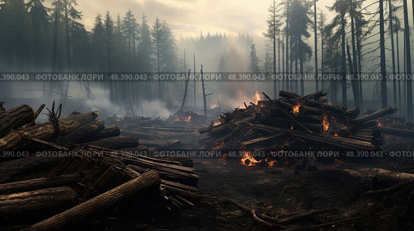 ashes burned wood ai generated. Стоковое AI-изображение, AI-художник Vectorwin / Фотобанк Лори