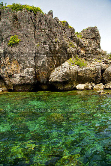 asia in the  kho phangan isles bay   rocks    thailand  and south china green sea  . Стоковое фото, агентство Ingram Publishing / Фотобанк Лори